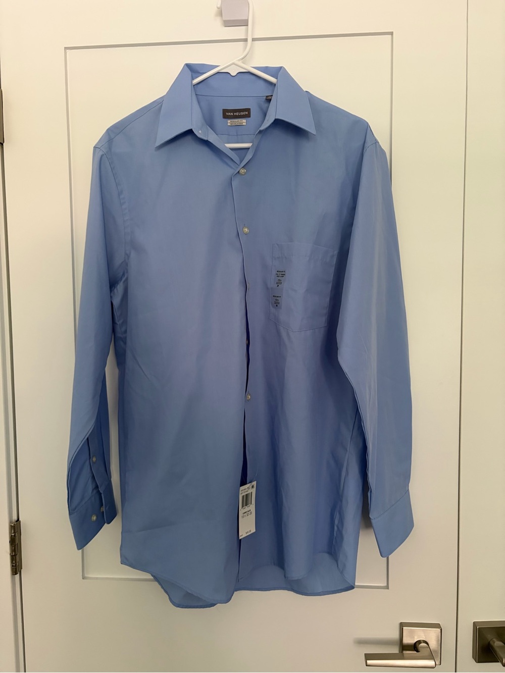 Van Heusen Men’s Sky Blue Long-Sleeve Dress Shirt, color Cameo blue